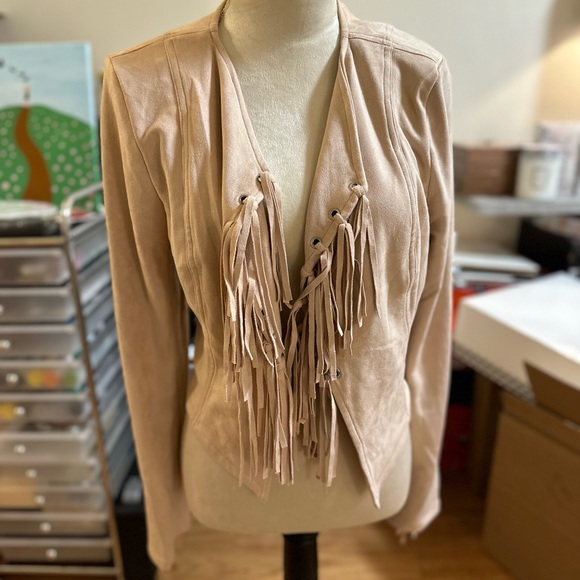 NBD Suede Fringe Jacket - Picture 4 of 6